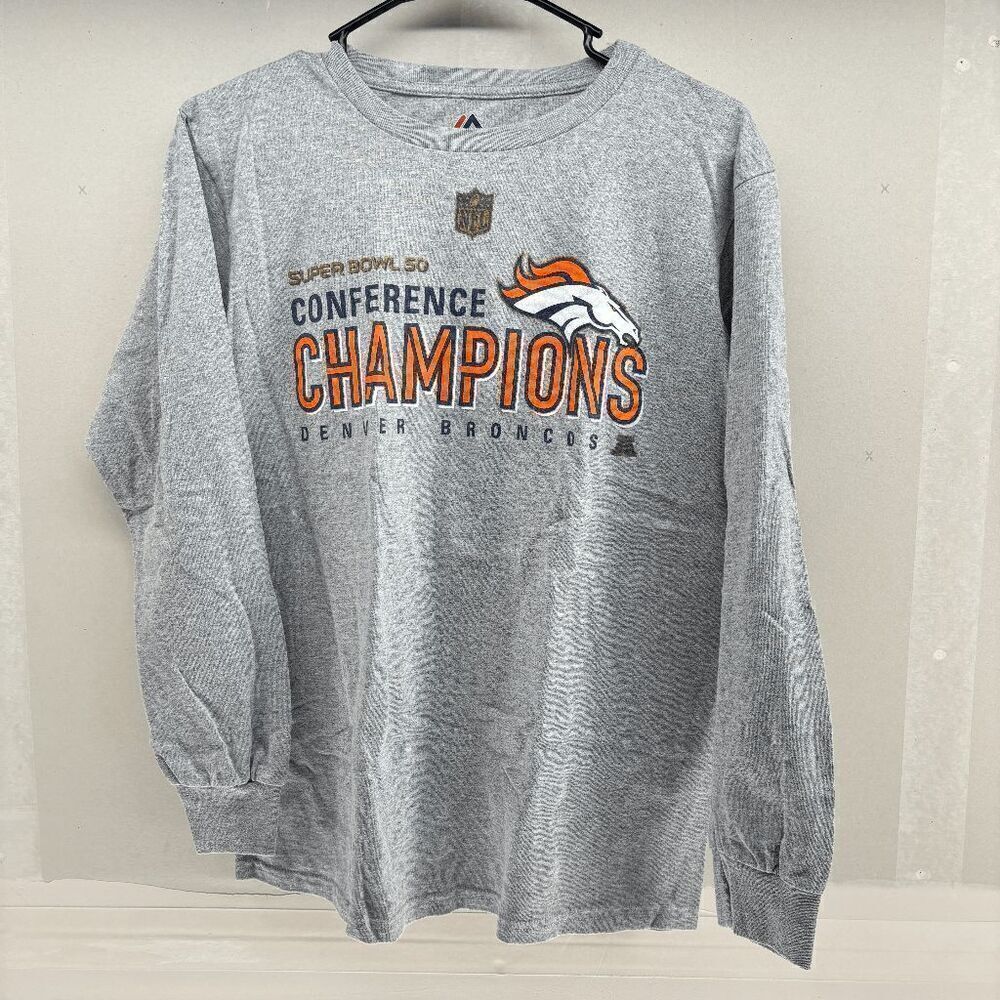 Majestic‎ NFL Denver Broncos Super Bowl 50 Champions T-Shirt Mens Size Medium